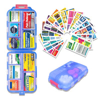 Nomad Sidekick Travel Medicine Organizer (With Labels)